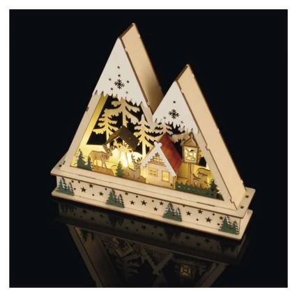 LED Božićna dekoracija LED/0,6W/2xAA božićni krajolik