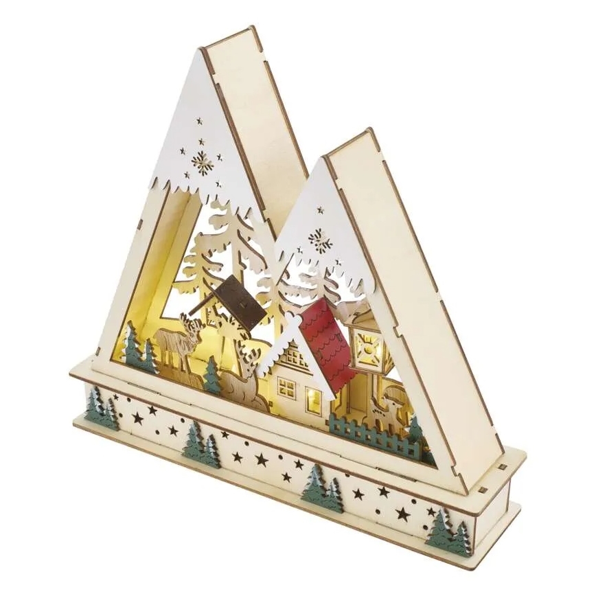 LED Božićna dekoracija LED/0,6W/2xAA božićni krajolik