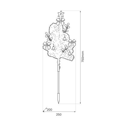 LED božićna dekoracija LED/1W/230V 75 cm IP44 bijela