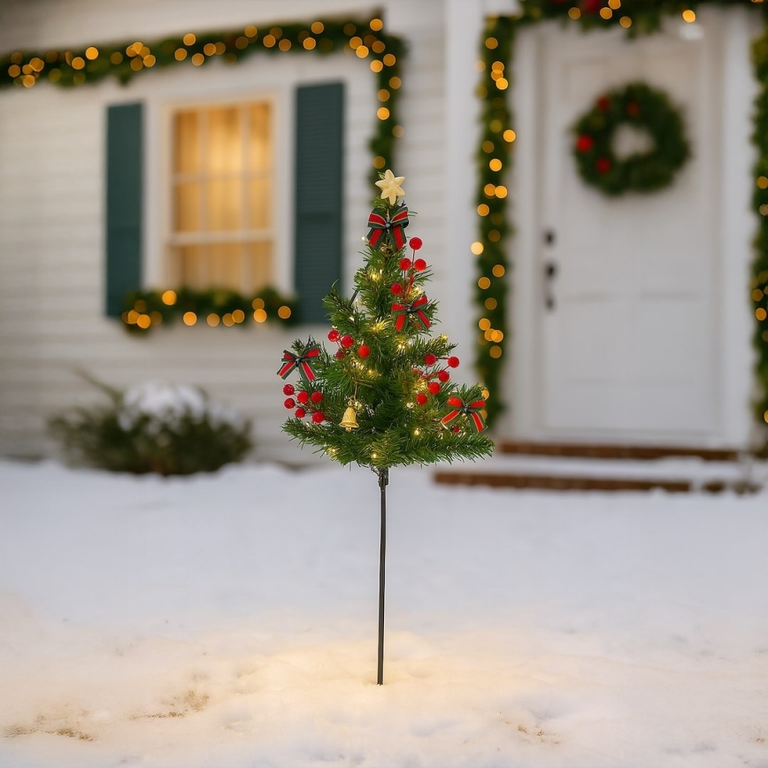 LED Božićna dekoracija LED/1W/230V 75 cm IP44 zelena