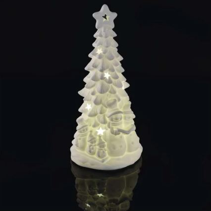 LED Božićna dekoracija LED/2xAA topla bijela božićno drvce