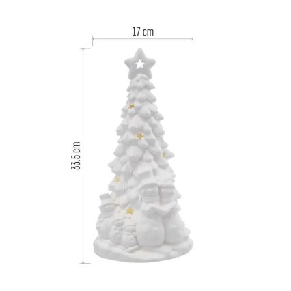 LED Božićna dekoracija LED/2xAA topla bijela božićno drvce