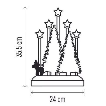 LED Božićna dekoracija LED/2xAA topla bijela