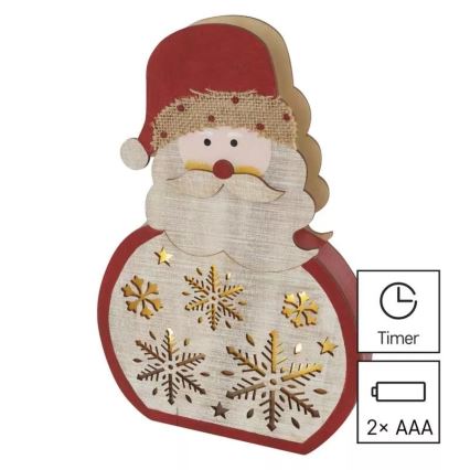 LED Božićna dekoracija LED/2xAAA Djed Mraz