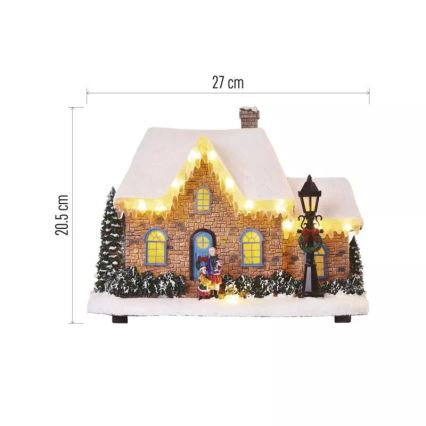 LED Božićna dekoracija LED/3xAA kućica