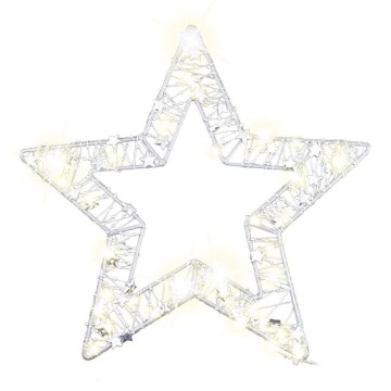LED Božićna dekoracija LED/3xAA/topla bijela zvijezda
