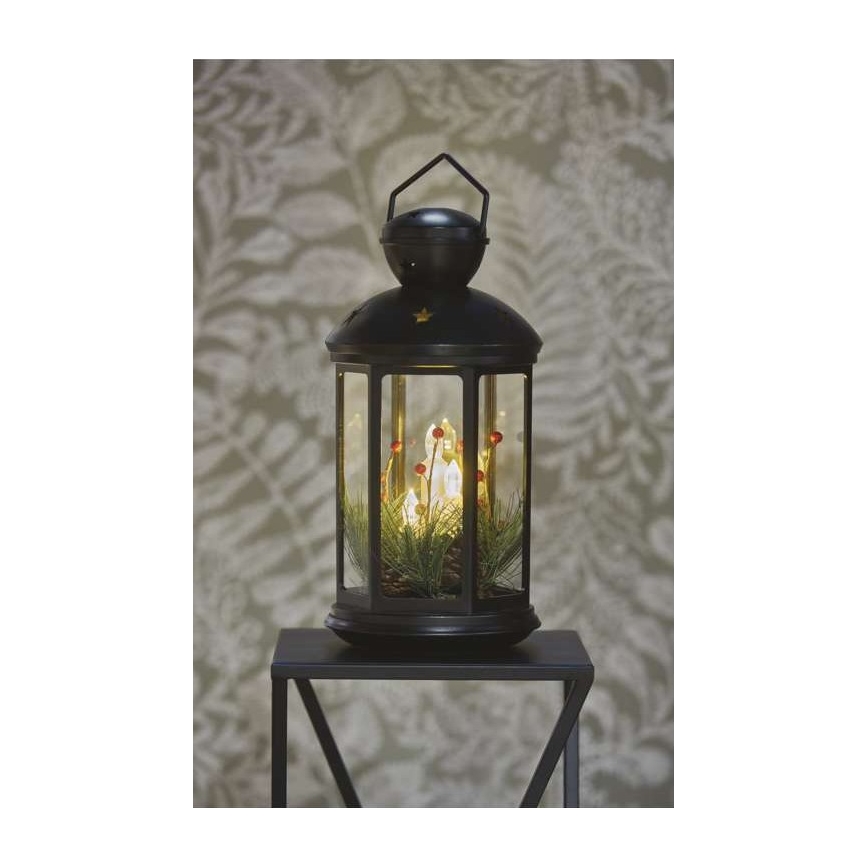 LED Božićna dekoracija LED/3xAAA crna