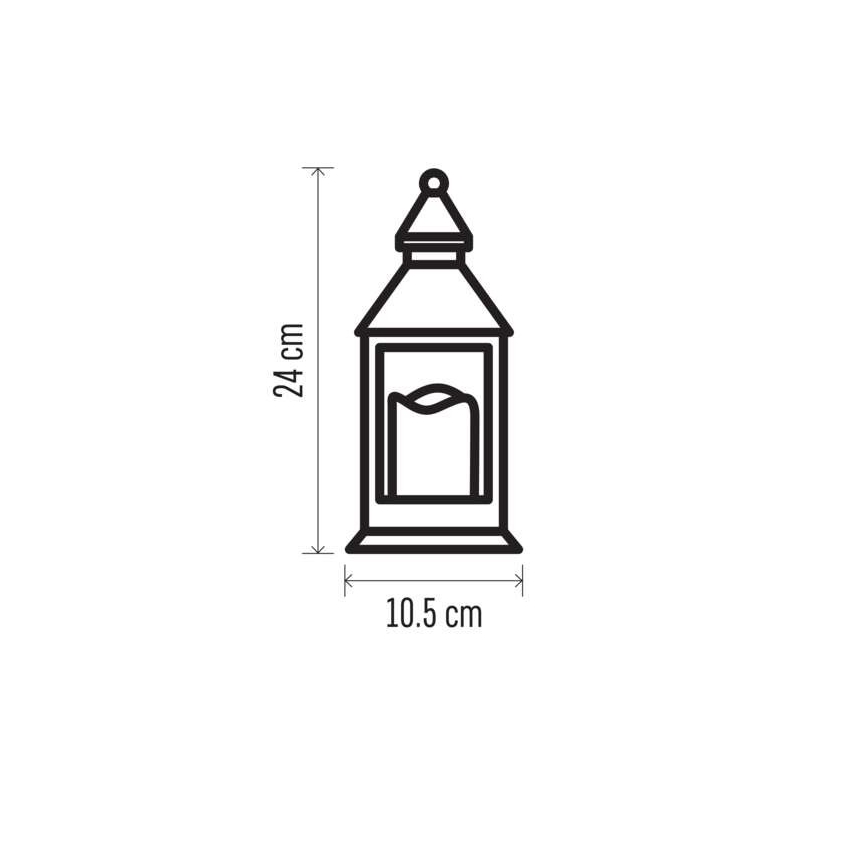 LED božićna dekoracija LED/3xAAA crna