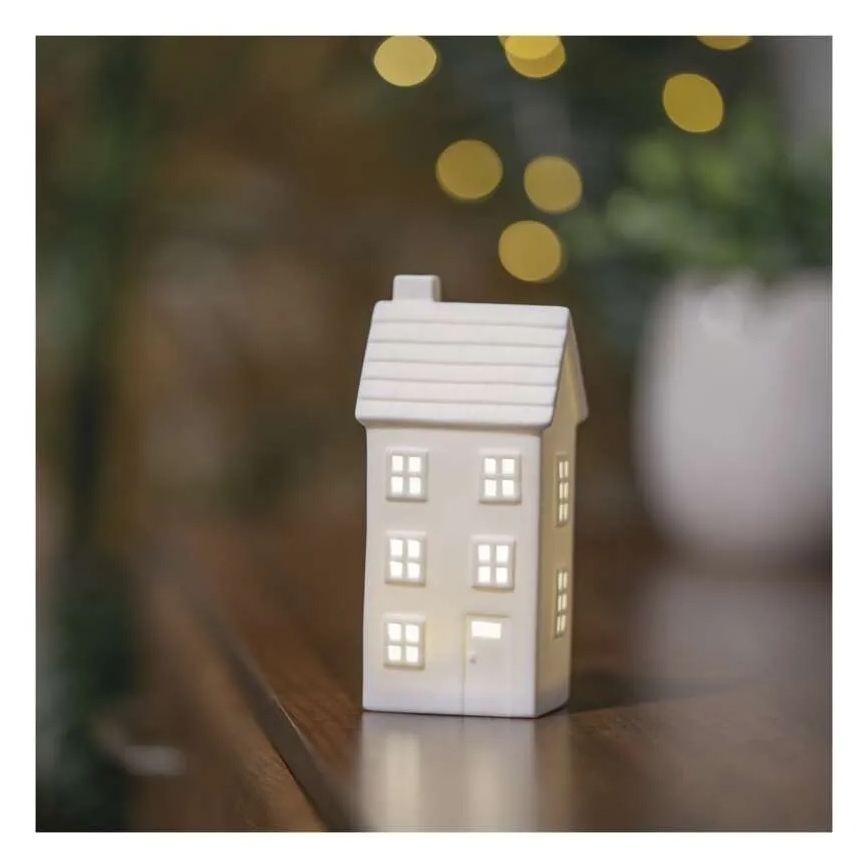 LED božićna dekoracija LED/CR2032 kućica