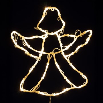 LED božićna dekoracija za prozor 35xLED/3xAA IP44 anđeo topla bijela