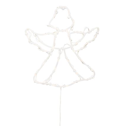 LED božićna dekoracija za prozor 35xLED/3xAA IP44 anđeo topla bijela