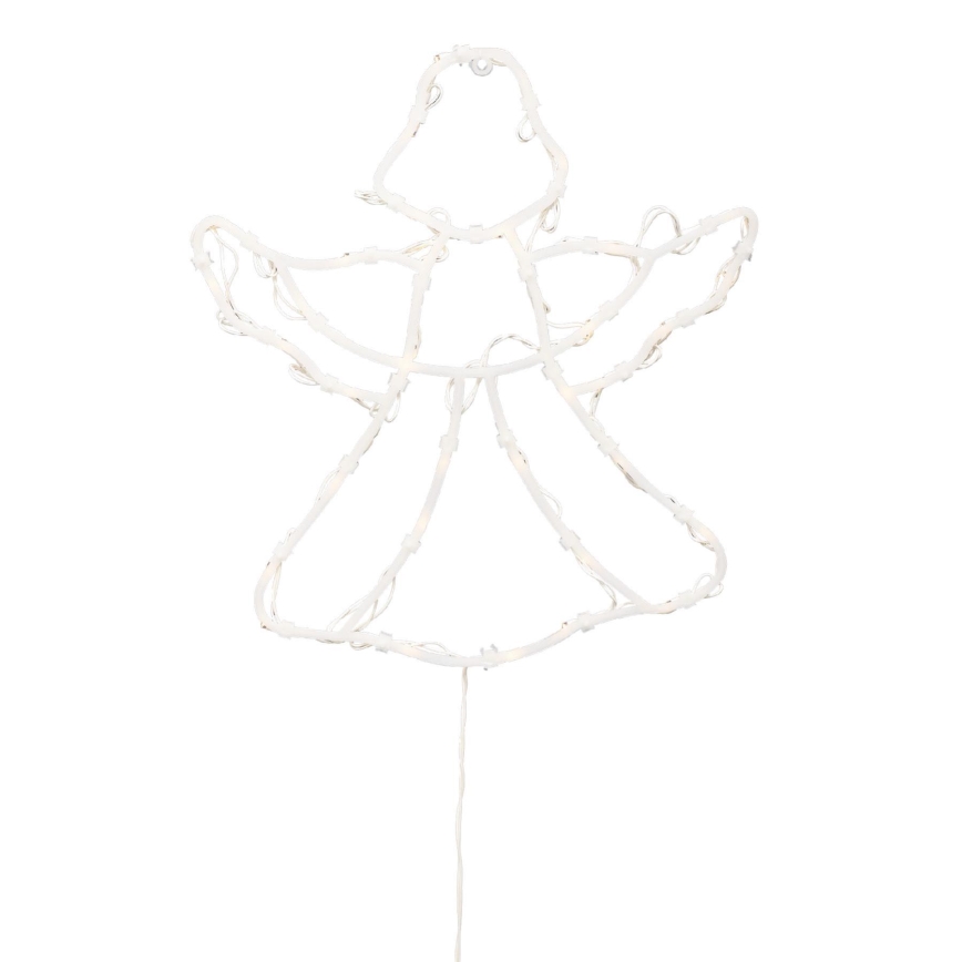 LED božićna dekoracija za prozor 35xLED/3xAA IP44 anđeo topla bijela