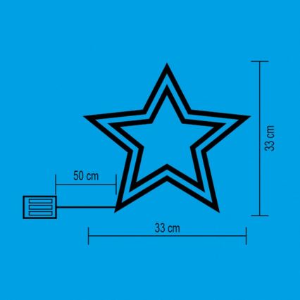 LED Božićna dekoracija za prozor 35xLED/3xAA toplo bijela
