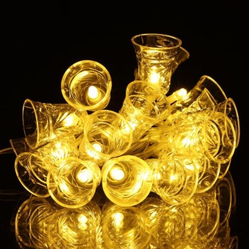 LED Božićna girlanda 20xLED/3xAA/topla bijela 2,2m zvončići