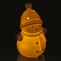 LED Božićna porculanska dekoracija LED/3xLR44 snjegović