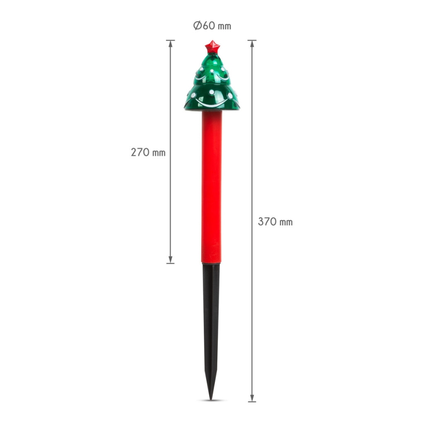 LED Božićna solarna lampa LED/1,2V IP44 drvce