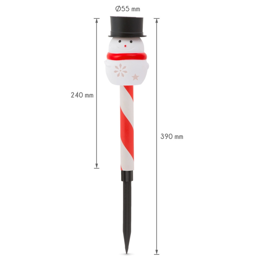LED Božićna solarna lampa LED/1,2V IP44 snjegović