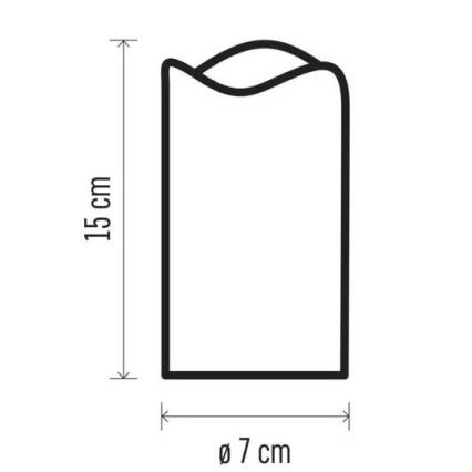 LED Božićna svijeća LED/3xAAA pahuljice hladna bijela