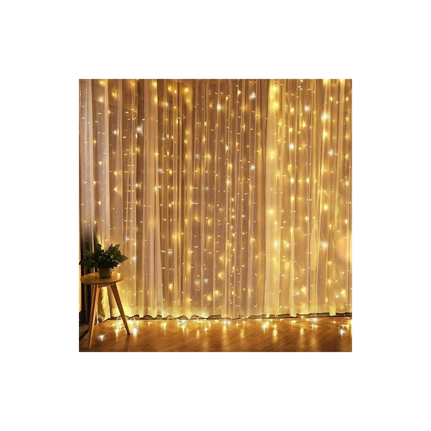 LED Božićna svjetlosna zavjesa LED/3xAA