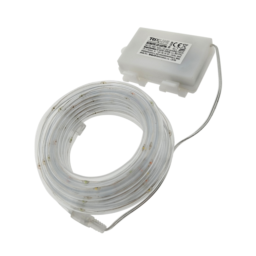 LED božićna vanjska girlanda 100xLED/3xAA 5,45 m IP44 višebojna