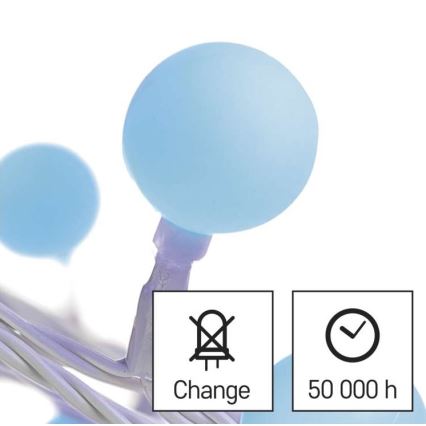LED božićna vanjska girlanda 40xLED/9m IP44 plava