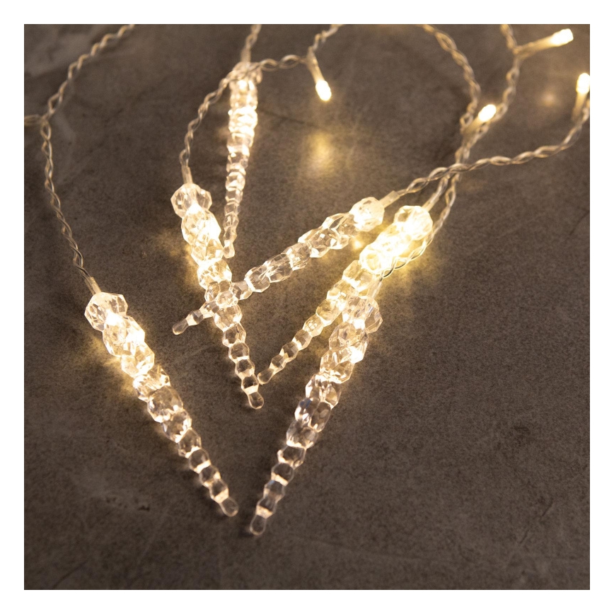 LED Božićna vanjska zavjesa 180xLED 3,5x0,7 m IP44 topla bijela