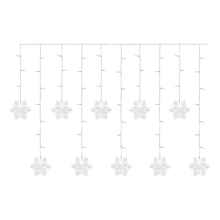 LED božićna zavjesa 60xLED/1,35W 635x50 cm hladno bijela