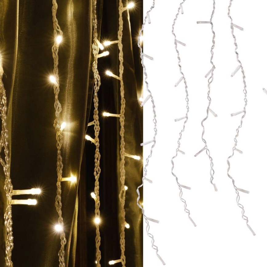LED božićna zavjesa ESTELLA 47xLED/8 funkcija 3,5 m topla bijela