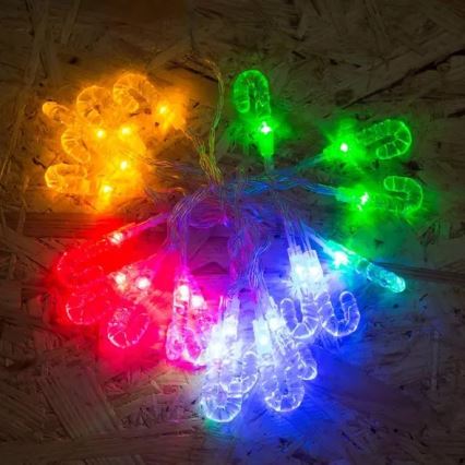 LED Božićne lampice 20xLED 2,25m multicolor štapić