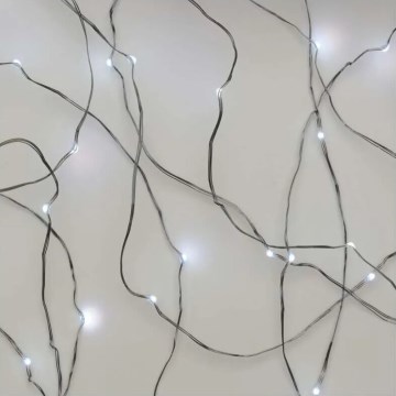 LED Božićne lampice 20xLED/2xAA 2,4m hladna bijela