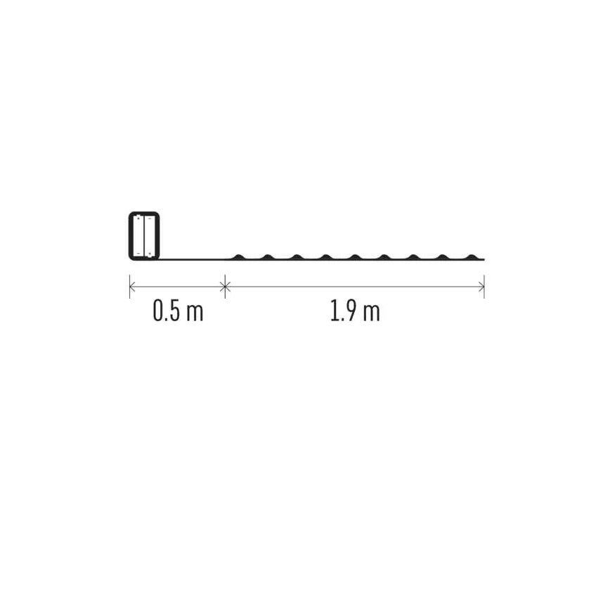 LED Božićne lampice 20xLED/2xAA 2,4m hladna bijela