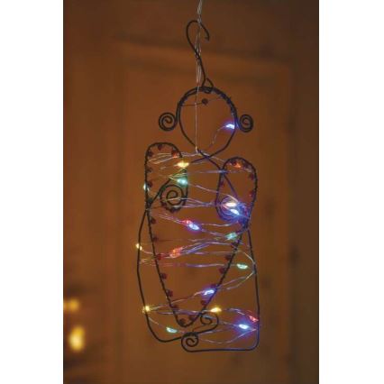 LED Božićne lampice 20xLED/2xAA 2,4m multicolor
