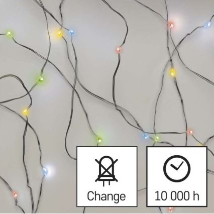 LED Božićne lampice 20xLED/2xAA 2,4m multicolor