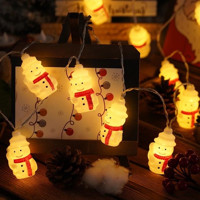 LED Božićne lampice 20xLED/3xAA/topla bijela 3,3m snjegovići