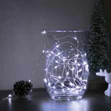 LED Božićne lampice 50xLED/3xAA 5,25m hladna bijela
