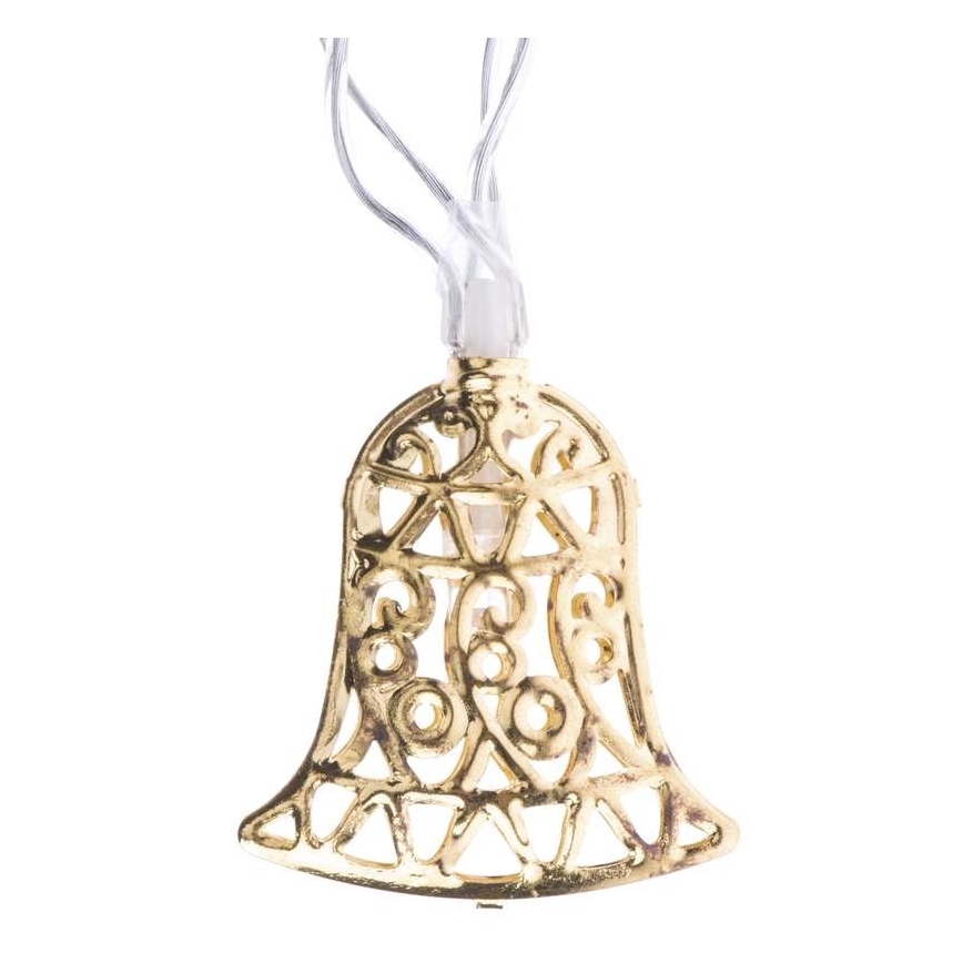 LED Božićne lampice CHAIN 10xLED 1,65m topla bijela