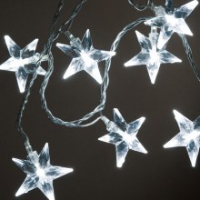 LED Božićne lampice STARS 10xLED 3,9m hladna bijela