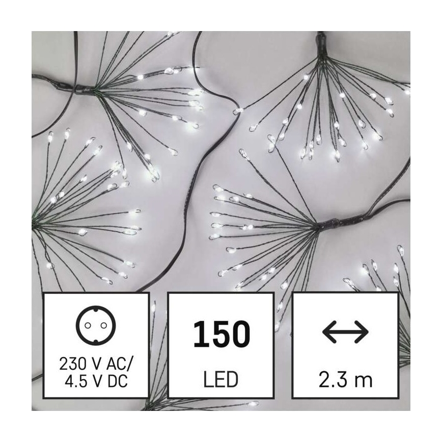 LED Božićni lanac 150xLED/5,35m hladna bijela