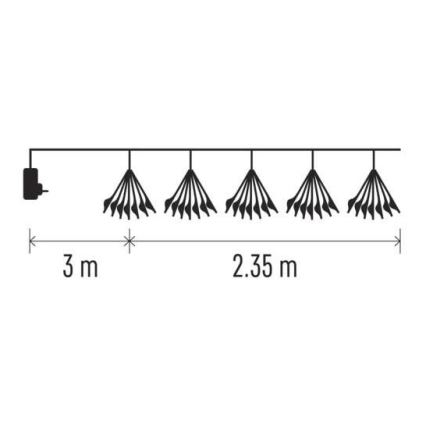 LED Božićni lanac 150xLED/5,35m topla bijela