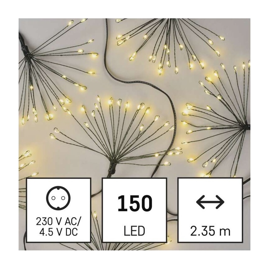 LED Božićni lanac 150xLED/5,35m topla bijela