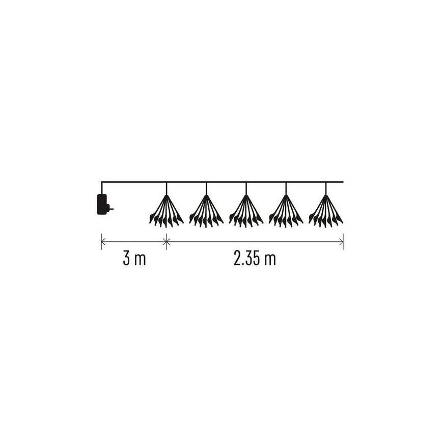 LED Božićni lanac 150xLED/5,35m topla bijela