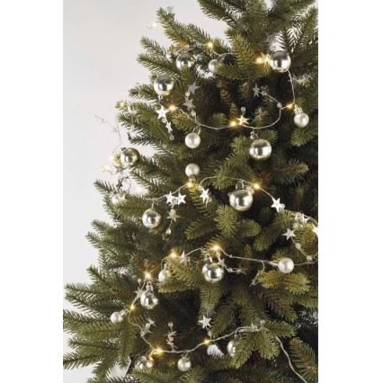 LED Božićni lanac 20xLED/2xAA 2,2 m topla bijela