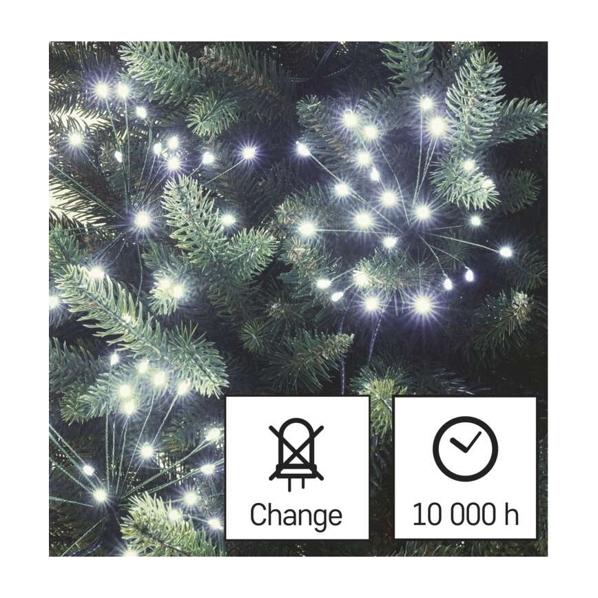 LED Božićni lanac 300xLED/8,2m hladna bijela