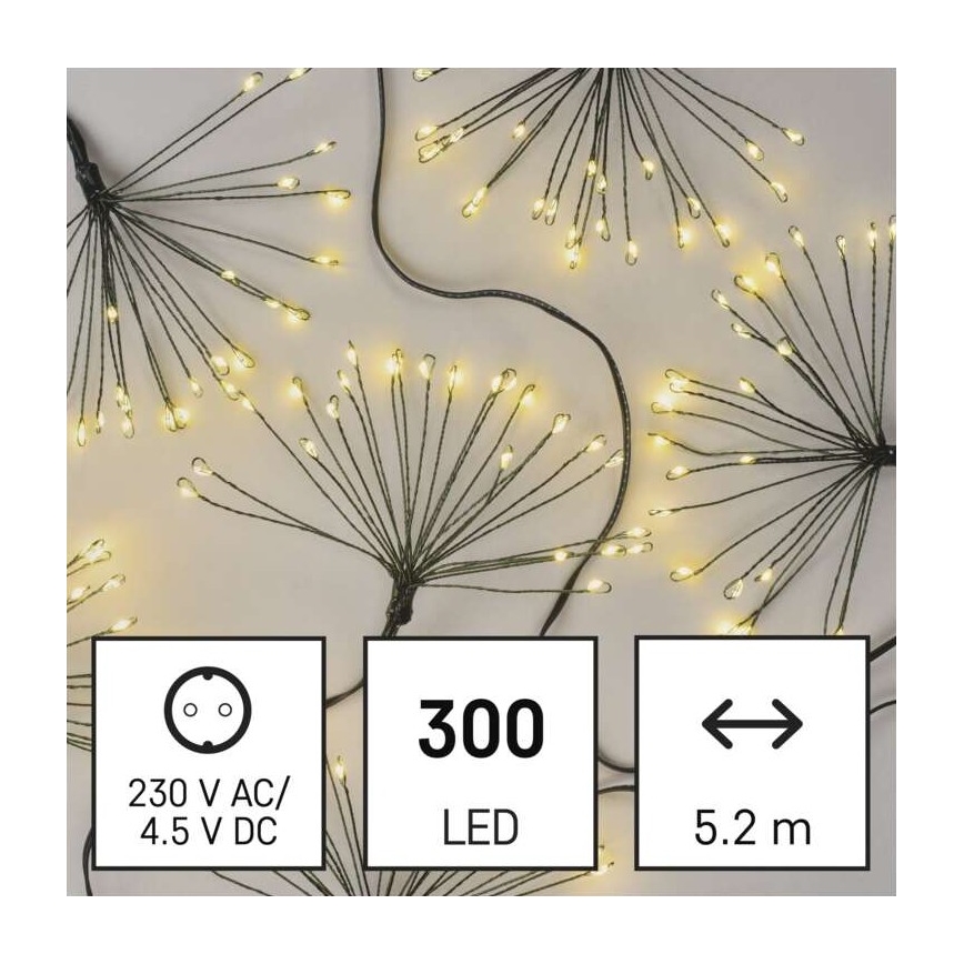 LED Božićni lanac 300xLED/8,2m topla bijela