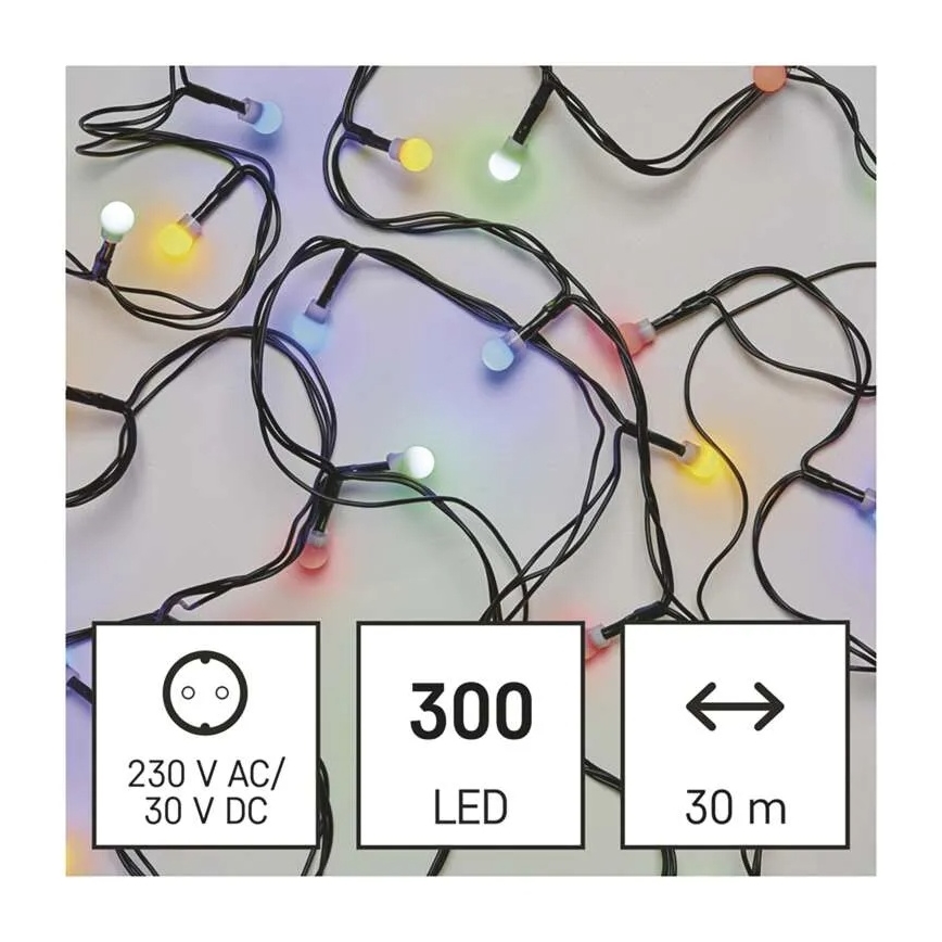 LED božićni lanac 300xLED/8 funkcija 35m IP44 topla bijela