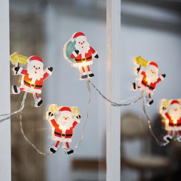 LED Božićni lanac s usisnim čašicama 6xLED/2xAA 1,2m topla bijela santa