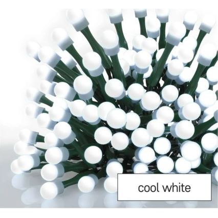 LED božićni niz 200xLED/8 funkcija 20m IP44 hladna bijela