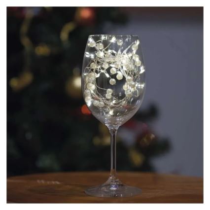 LED božićni niz 40xLED/3xAA 1,5 m toplo bijela