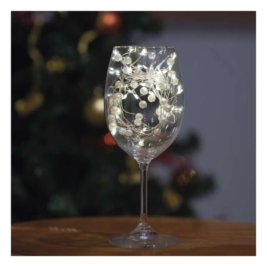 LED božićni niz 40xLED/3xAA 1,5 m toplo bijela