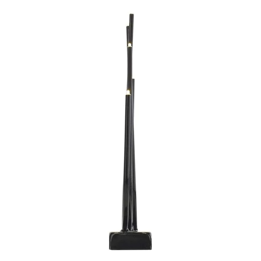 LED božićni svijećnjak 6xLED/2xAA crni